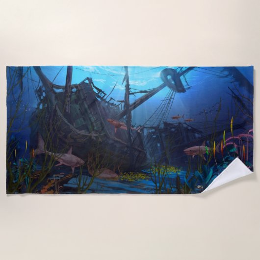 scheepswrak onder het Zee Strandlaken (Voorkant)