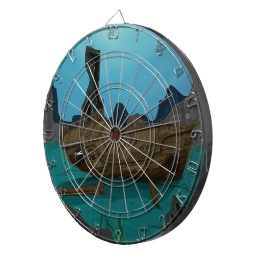 Scheepswrak onderwater dartbord (Voorkant Rechts)