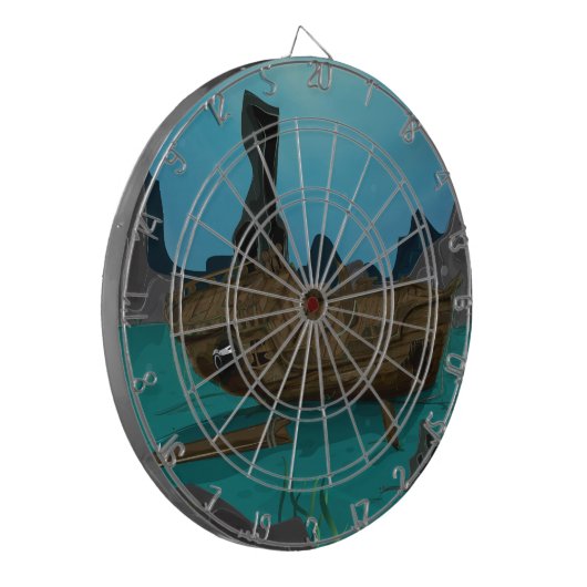 Scheepswrak onderwater dartbord (Voorkant Links)