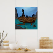 Scheepswrak onderwater poster (Keuken)
