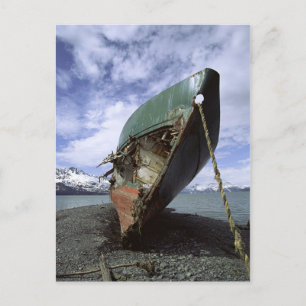 Scheepswrak op de kust briefkaart