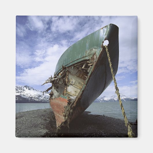 Scheepswrak op de kust magneet (Voorkant)