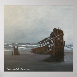 Scheepswrakken van Peter Iredale Poster