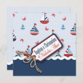 Scheepvaart Ahoy! Baptisme Square C Kaart (Voorkant / Achterkant)