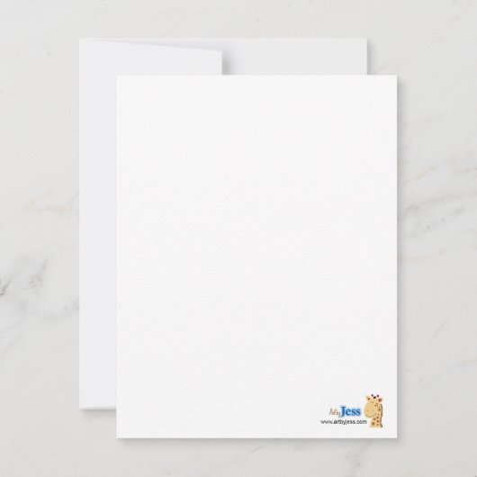 Scheepvaart Ahoy Mate Navy 4x5 Flat Dank u wel Notitiekaartje (Achterkant)