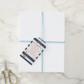 Scheepvaart Bruidsfeest Cadeaulabel (Met Touw)