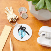 Scheepvaart kapitein bij de helm sleutelhanger