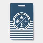 Scheepvaart thema design badge (Achterkant)