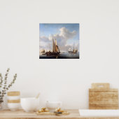 Scheepvaart vóór de kust poster (Keuken)