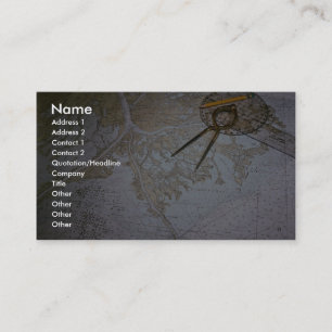 Scheepvaartkaart en -kompas, tussenpersoon visitekaartje