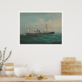 Scheepvaartschip- De stad Rio de Janeiro (1260) Poster (Keuken)