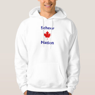 Scheer Nation Canada Verkiezing Rode esdoorn Blad Hoodie