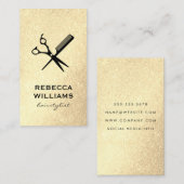 Scheerapparaat en kam Elegant Glitter Visitekaartje (Voorkant / Achterkant)