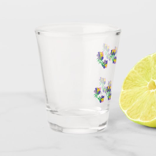 Scheerglas : lentettegels shot glas (Links)