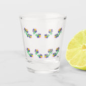 Scheerglas : lentettegels shot glas (Voorkant)