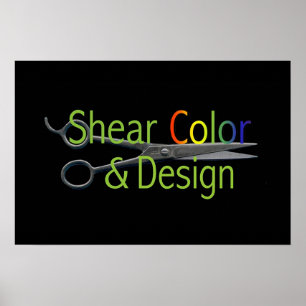 Scheerkleur en ontwerp-Logo Poster