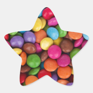 Scheerkleur van de snoep ster sticker