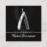 Scheermes Barbertje Minimalistisch Eenvoudig Zwart