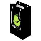 Scheerpeuk Funny Pear Fruit Pun Dark BG Klein Cadeauzakje (Voorkant Gekanteld)