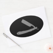scheerstrepen ovale sticker (Envelop)
