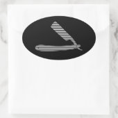scheerstrepen ovale sticker (Tas)