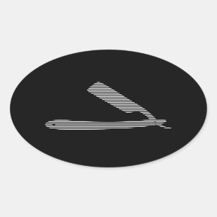 scheerstrepen ovale sticker