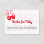 Scheert de kers op de top baby shower Book Request Informatiekaartje (Voorkant)