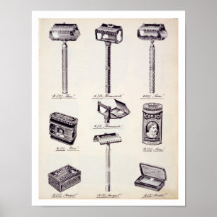 Scheeruitrusting van mannen, uit een handelscatalo poster