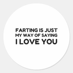SCHEET GEZEGDE IK HOU VAN JE RONDE STICKER