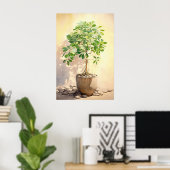Schefflera Heptaphylla in Pot Poster (Thuiskantoor)