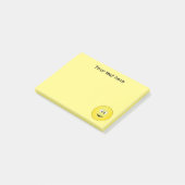 Schefogige Gele Gezicht Verpersoonlijking Post-it® Notes (Schuin)