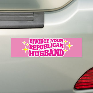 Scheid van je Republikeinse man Bumpersticker