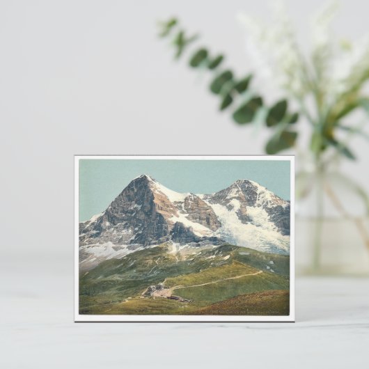 Scheidegg, Mount Eiger en M&ouml; nch, Bernese Obe Briefkaart (Staand voorkant)