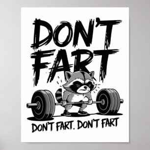 Scheiden Niet Grappig Wasbeer Gym Fitness Workout Poster