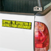 Scheiding van de liberalen van de regeringskiezer bumpersticker (Op Truck)
