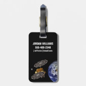 Scheiding van het instapvoertuig op een Mars-missi Bagagelabel (Achterkant verticaal)