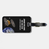 Scheiding van het instapvoertuig op een Mars-missi Bagagelabel (Achterkant horizontaal)