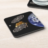 Scheiding van het instapvoertuig op een Mars-missi Bier Onderzetter (Linkerzijde)