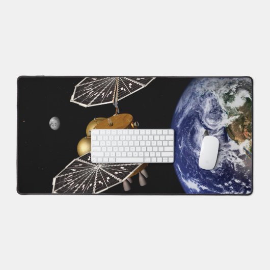 Scheiding van het instapvoertuig op een Mars-missi Bureaumat (Keyboard & Muis)