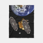 Scheiding van het instapvoertuig op een Mars-missi Fleece Deken (Voorkant)
