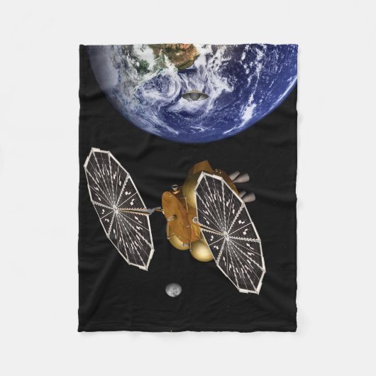 Scheiding van het instapvoertuig op een Mars-missi Fleece Deken (Voorkant)