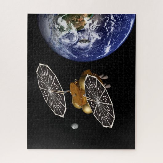 Scheiding van het instapvoertuig op een Mars-missi Legpuzzel (Verticaal)