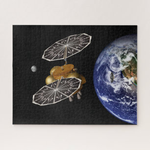 Scheiding van het instapvoertuig op een Mars-missi Legpuzzel