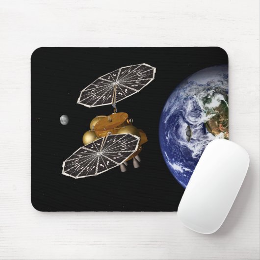 Scheiding van het instapvoertuig op een Mars-missi Muismat (Met muis)