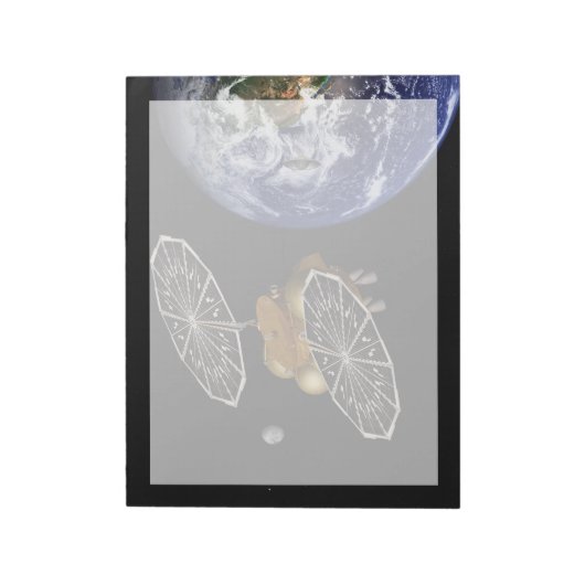 Scheiding van het instapvoertuig op een Mars-missi Notitieblok (Gedraaid)