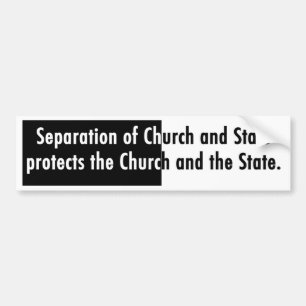 Scheiding van kerk en staat bumpersticker