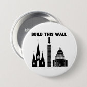 Scheiding van kerk en staat ronde button 7,6 cm (Voorkant /achterkant)