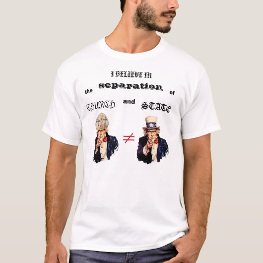 Scheiding van kerk en staat t-shirt (Voorkant)