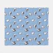 Scheidingspatroon pinguïns fleece deken (Voorkant (Horizontaal))