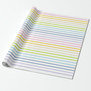 Scheidingsstrips voor pasteelregenboog cadeaupapier